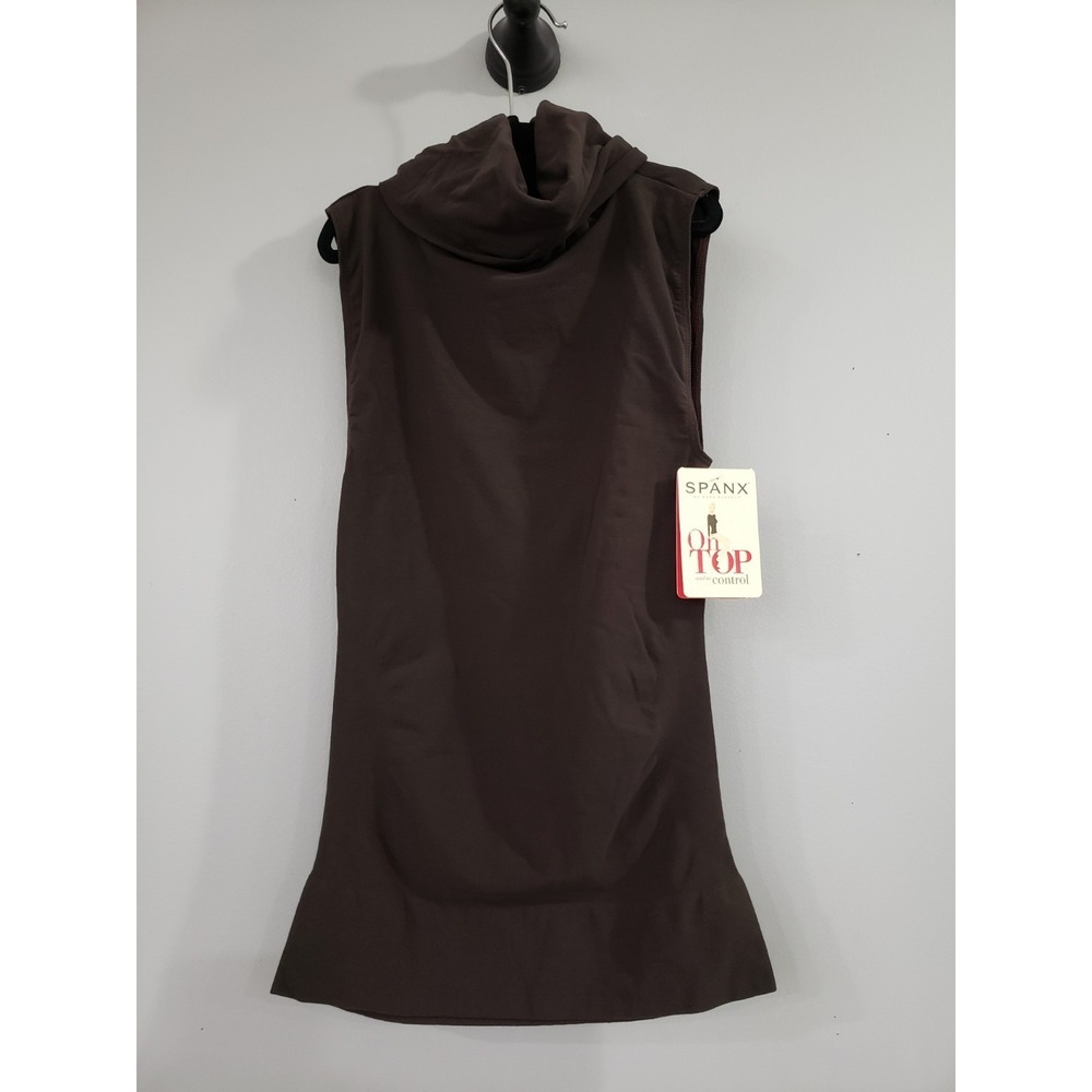 NEW LARGE SPANX On Top Bittersweet Brown Sleeveless Turtleneck Large Shapewear